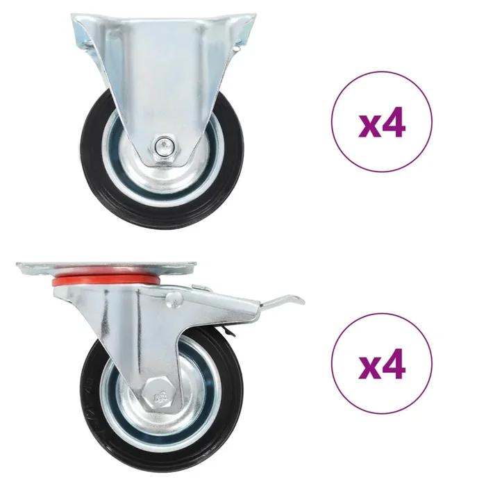 vidaXL Ruedas 8 unidades 75 mm