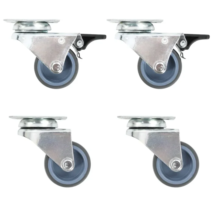 vidaXL Ruedas dobles giratorias 4 unidades 50 mm (2)