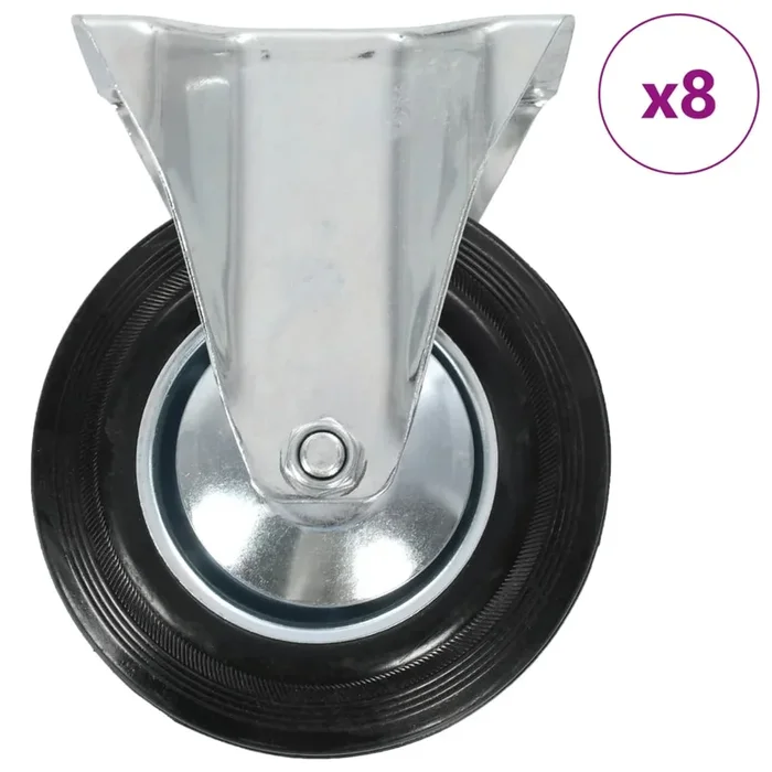 vidaXL Ruedas fijas 8 unidades 160 mm