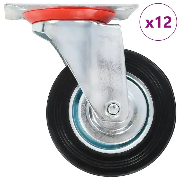 vidaXL Ruedas giratorias 12 unidades 100 mm (3)