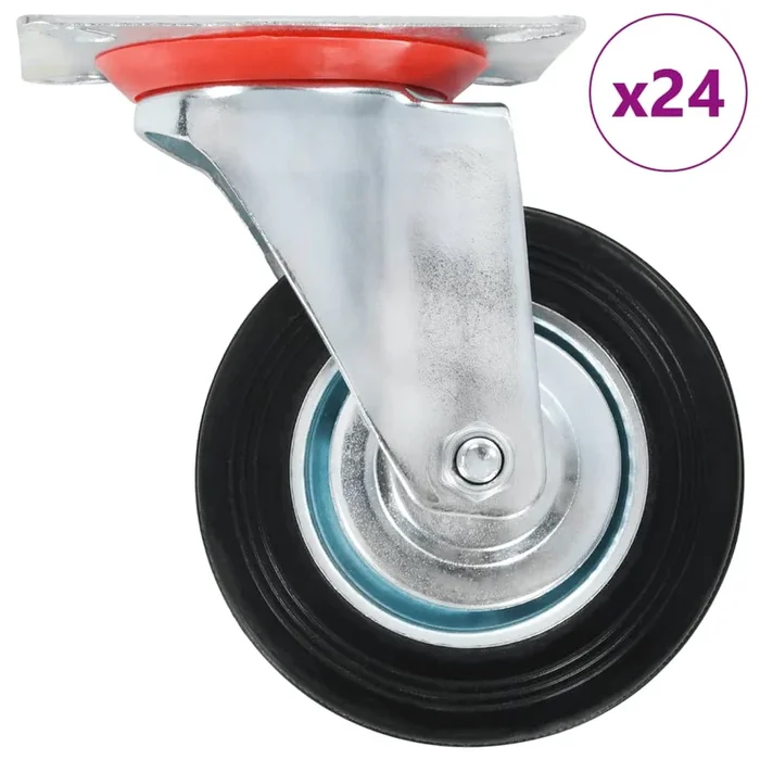vidaXL Ruedas giratorias 24 unidades 100 mm (3)