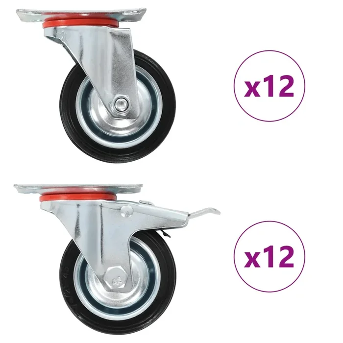vidaXL Ruedas giratorias 24 unidades 75 mm (4)