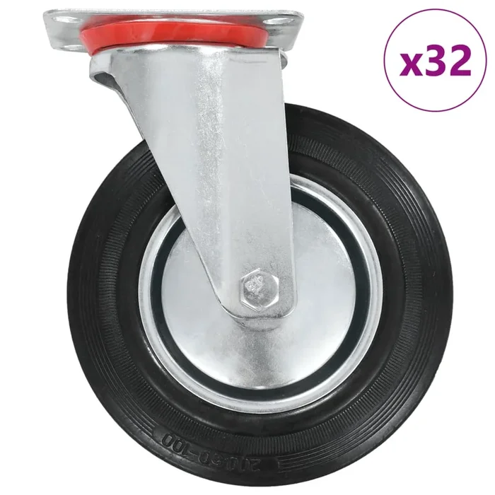 vidaXL Ruedas giratorias 32 unidades 200 mm (3)