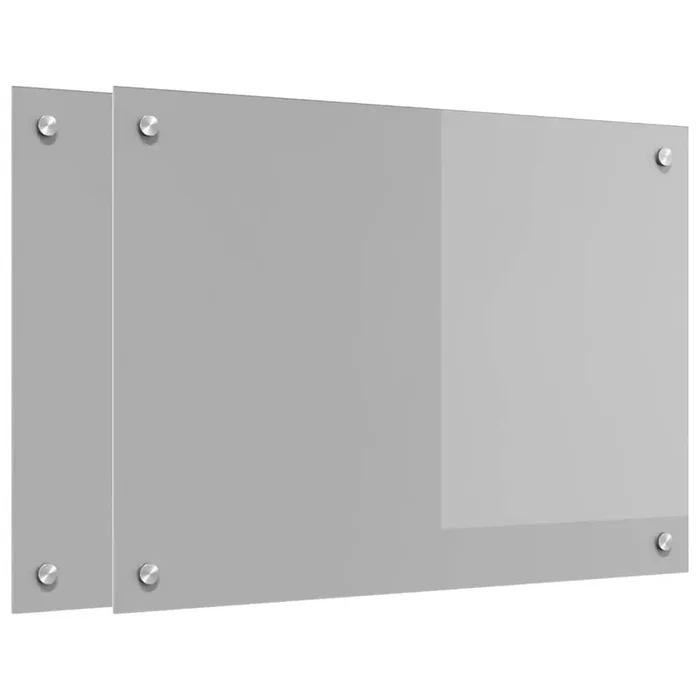 vidaXL Salpicadero de cocina 2 pcs Gris Claro 70 x 50 cm