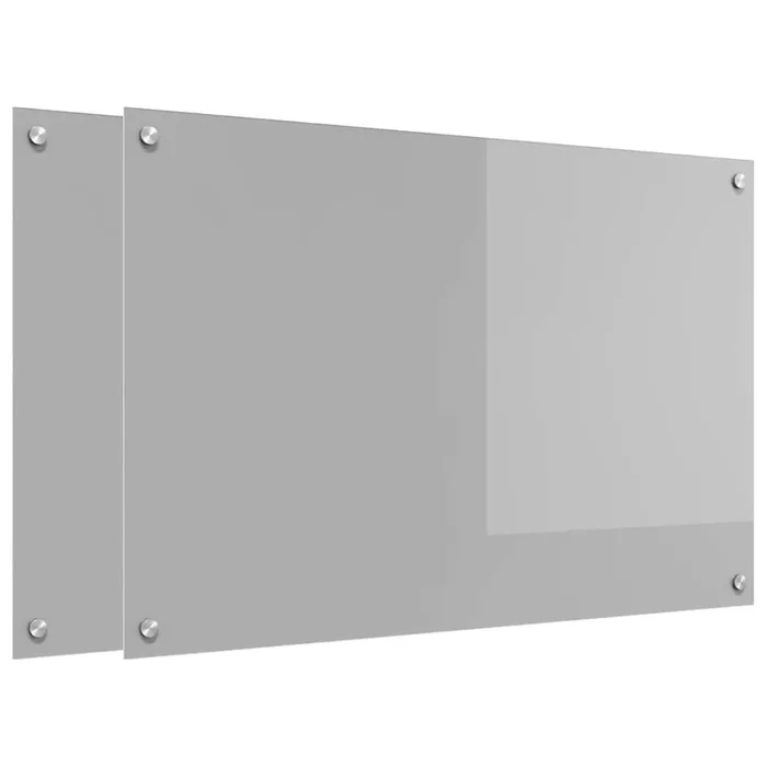 vidaXL Salpicadero de cocina 2 pcs Gris Claro 90 x 60 cm
