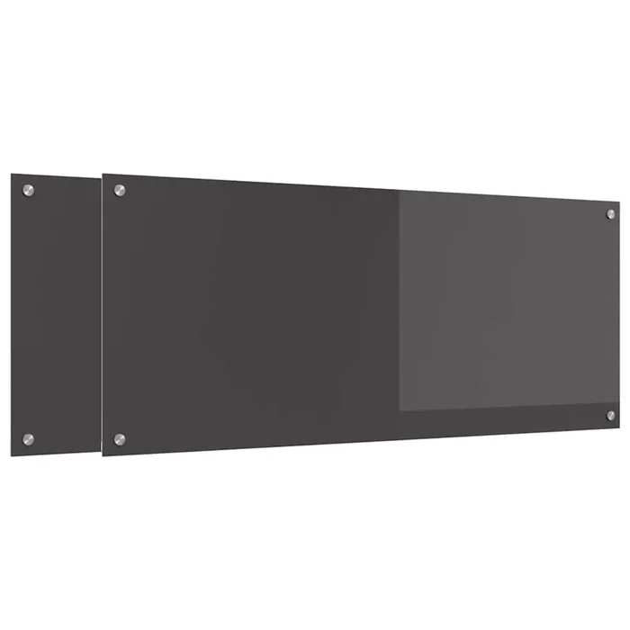 vidaXL Salpicadero de cocina 2 pcs Gris oscuro 120 x 50 cm