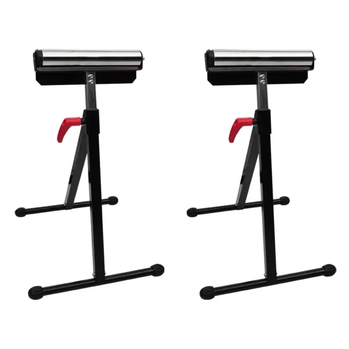 vidaXL Set de soportes de rodillo ajustables 2 unidades