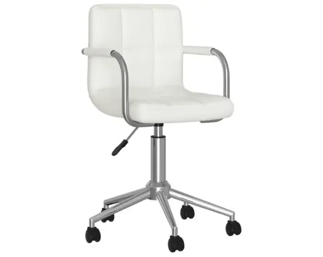 vidaXL silla de oficina giratoria de cuero sintético blanco | Brico Depôt All’Ingrosso