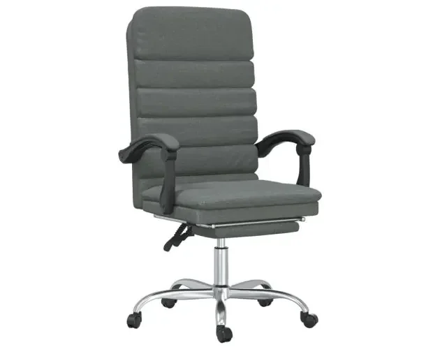 vidaXL silla de oficina reclinable con masaje de tela gris oscuro | Brico Depôt Spedito Oggi