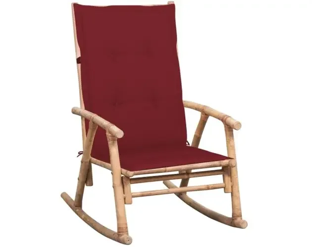 vidaXL silla mecedora con cojín bambú | Brico Depôt Occasione Imperdibile
