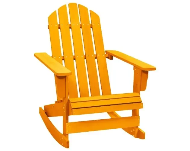 vidaXL silla mecedora de jardín adirondack madera maciza abeto naranja | Brico Depôt Miglior Prezzo