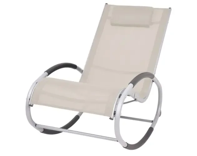 vidaXL silla mecedora de jardín de textilene color crema | Brico Depôt Edizione Limitata