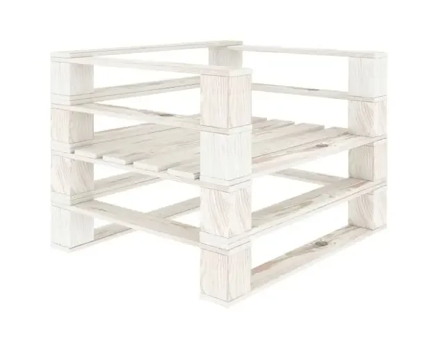 vidaXL sillón de jardín de palets de madera blanco | Brico Depôt Promozione Esclusiva