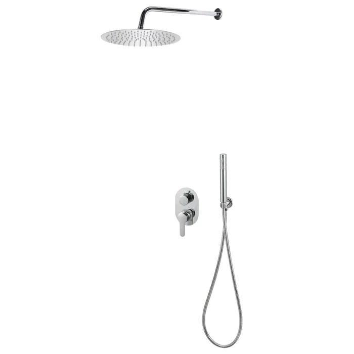 vidaXL Sistema de ducha acero inoxidable 201 plateado (2)