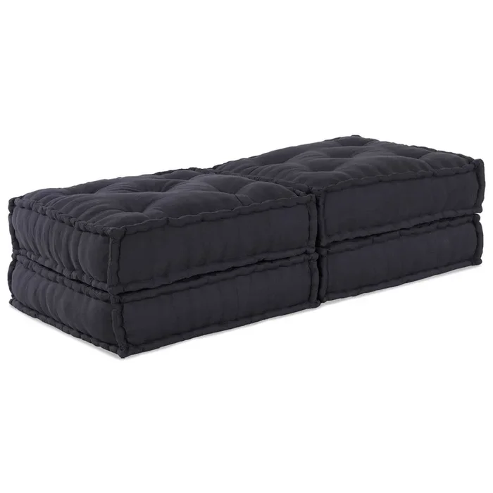 vidaXL Sofá modular Manual 2 pcs Antracita 70 x 70 x 36 cm tela