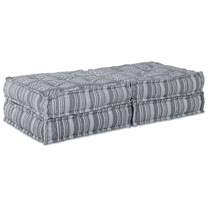 vidaXL Sofá modular Rayado 2 pcs Gris claro 70 x 70 x 36 cm tela