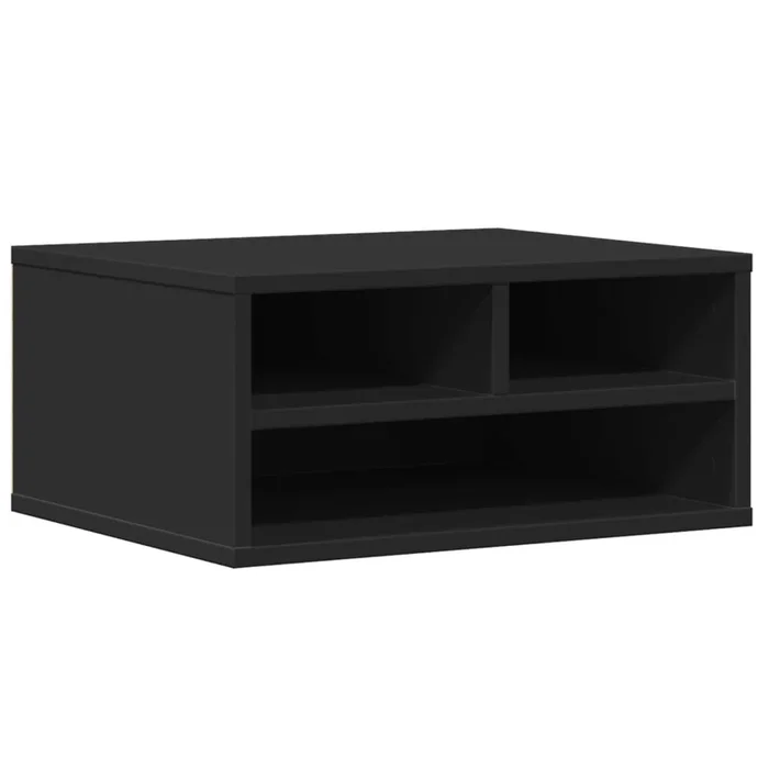 vidaXL Soporte de impresora madera ingeniería negro 49x40x22,5 cm