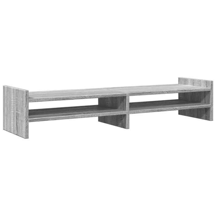vidaXL Soporte de pantalla madera ingeniería gris Sonoma 100x27x20 cm