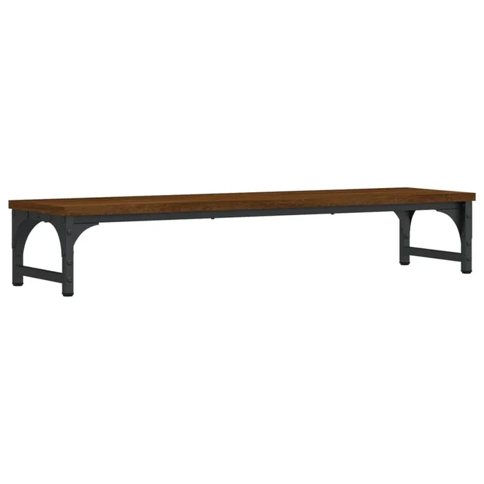 vidaXL Soporte de pantalla madera ingeniería marrón roble 85x23x15,5cm