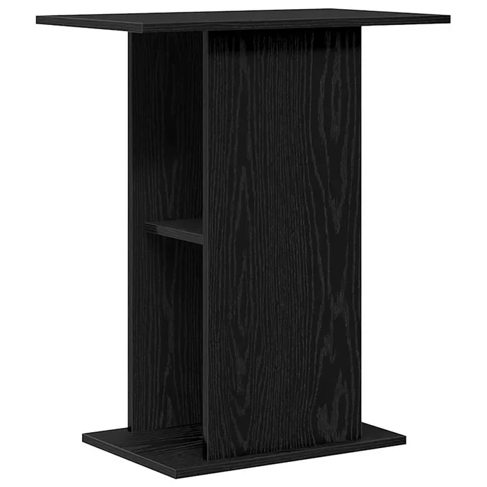 vidaXL Soporte para acuario de madera de roble negro 60,5x36x72,5 cm