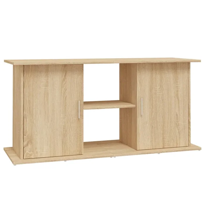 vidaXL Soporte para acuario de roble Sonoma 121x41x58 cm de madera de ingeniería