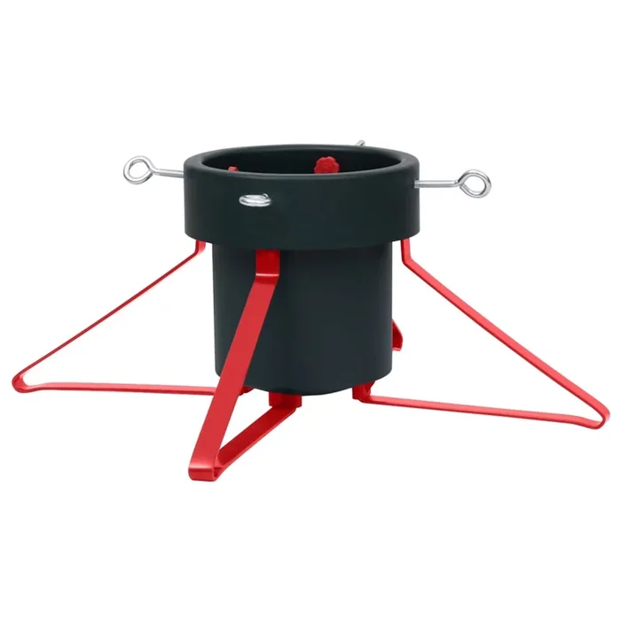 vidaXL Soporte para árbol de Navidad verde y rojo 46x46x19 cm