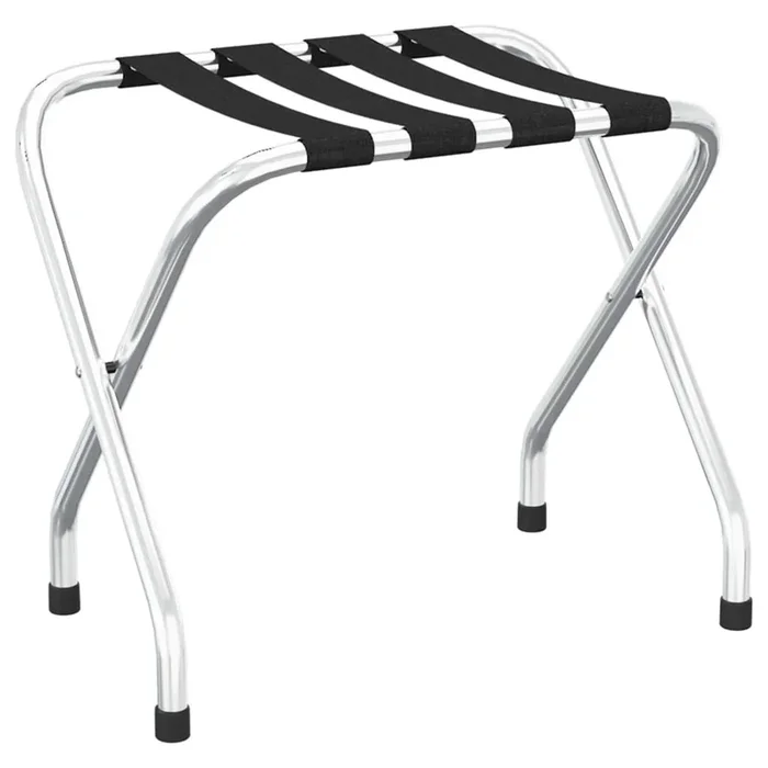 vidaXL Soporte para maletas negro y plateado 56x40x49 cm