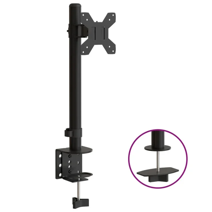 vidaXL Soporte para monitor acero negro VESA 75/100 mm (4)