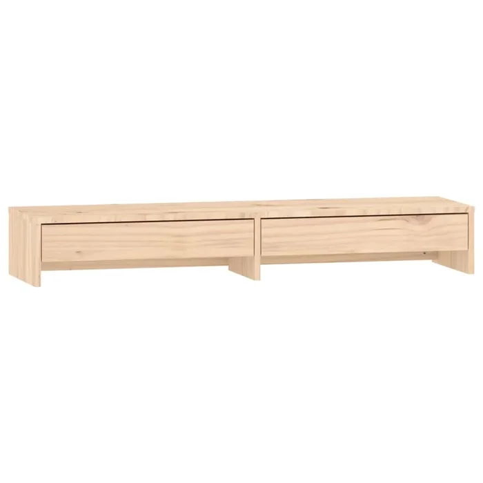 vidaXL Soporte para monitor madera maciza de pino 100x27x15 cm (3)