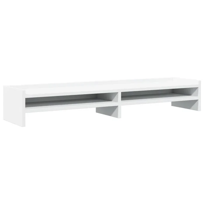 vidaXL Soporte para pantalla madera ingeniería blanco 100x24x16 cm