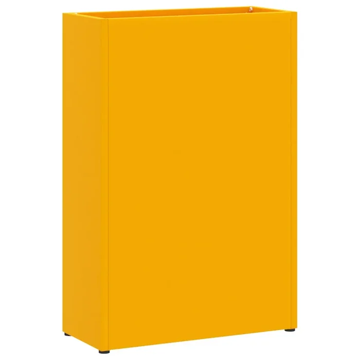 vidaXL Soporte para sombrilla Amarillo mostaza 28 x 12 x 41 cm Acero (2)