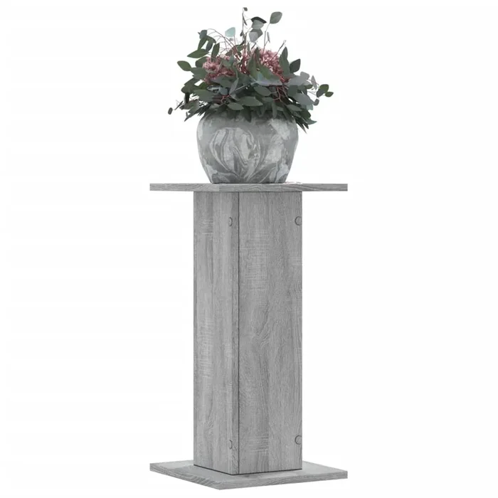 vidaXL Soportes de plantas 2 uds madera gris Sonoma 30x30x60 cm