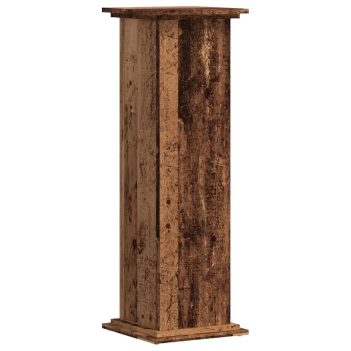 vidaXL Soportes de plantas madera ingeniería envejecida 33x33x100 cm (2)