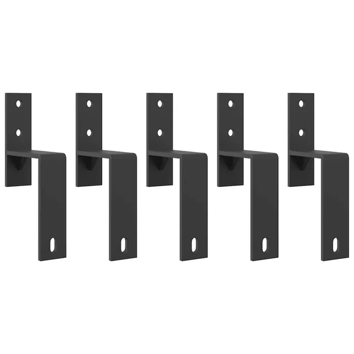 vidaXL Soportes derivación puerta granero 5 piezas para rieles planos
