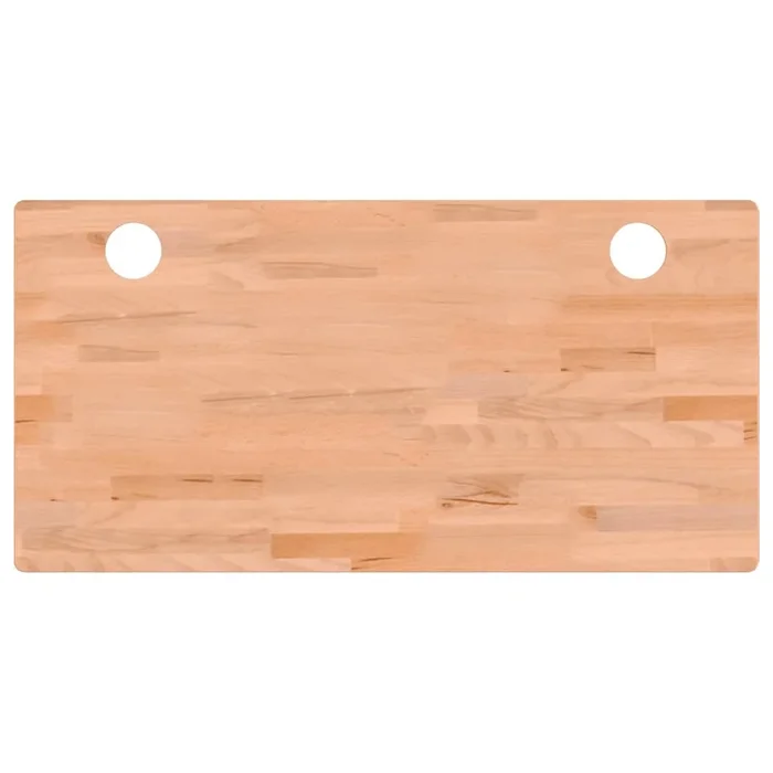 vidaXL Tablero de escritorio madera maciza de haya 110x55x1,5 cm