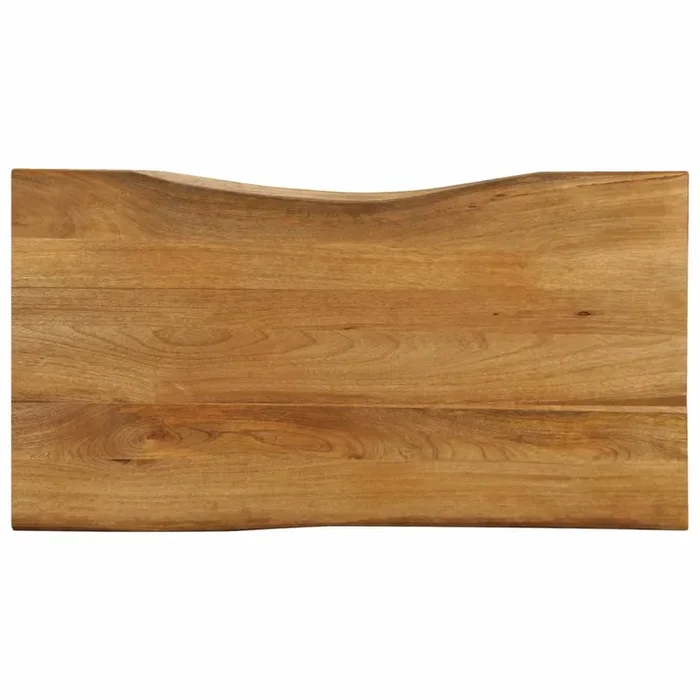 vidaXL Tablero de mesa borde natural madera maciza mango 110x60x2,5 cm (2)