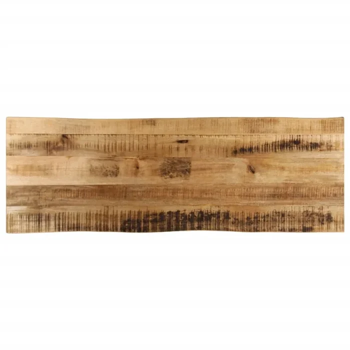 vidaXL Tablero de mesa borde natural madera maciza mango 140x40x3,8 cm (2)