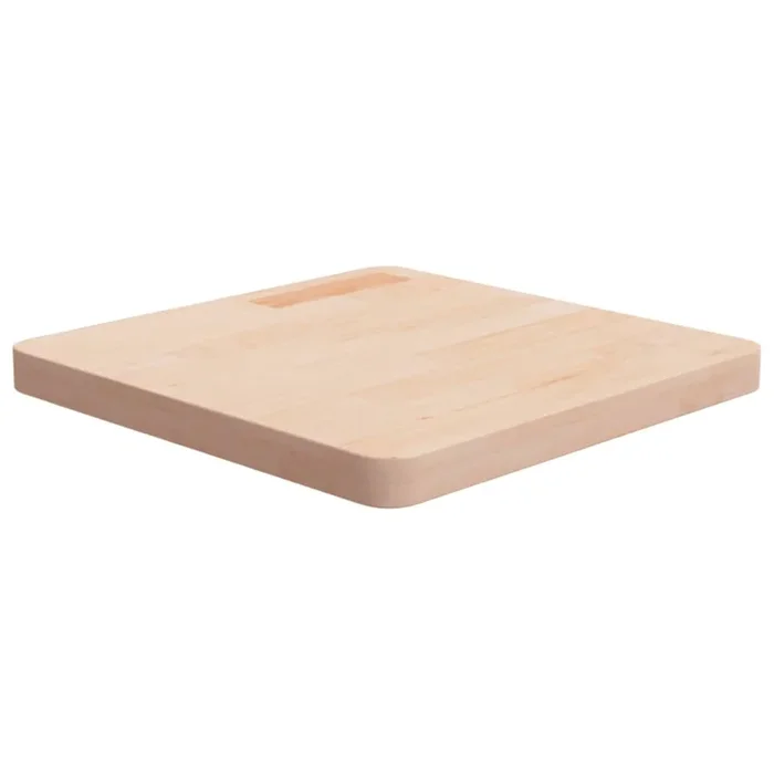 vidaXL Tablero de mesa cuadrada madera roble sin tratar 50x50x4 cm