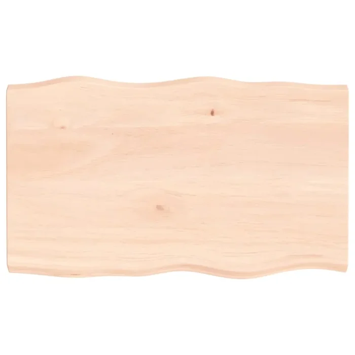 vidaXL Tablero de mesa madera maciza borde natural 100x60x(2-4) cm