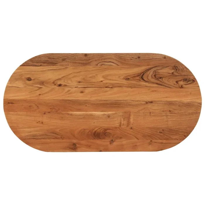 vidaXL Tablero de mesa ovalado madera maciza de acacia 80x40x3,8 cm (2)