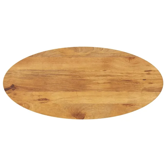 vidaXL Tablero de mesa ovalado madera maciza de mango 120x50x3,8 cm (2)