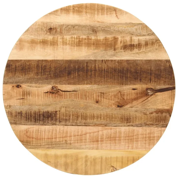 vidaXL Tablero de mesa redondo madera maciza mango rugosa Ø 80×2,5 cm