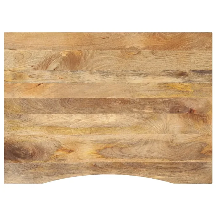 vidaXL Tablero escritorio con curva madera mango rugosa 110x80x2,5 cm (2)