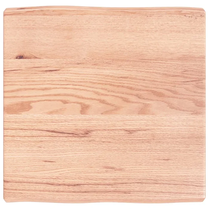 vidaXL Tablero mesa madera tratada borde natural marrón 60x60x(2-6) cm