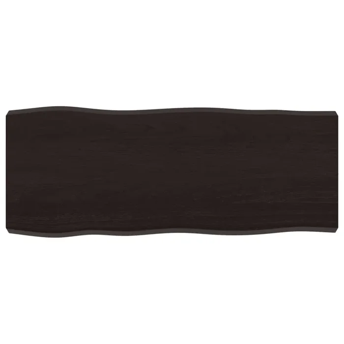 vidaXL Tablero mesa madera tratada borde vivo marrón 100x40x(2-6) cm