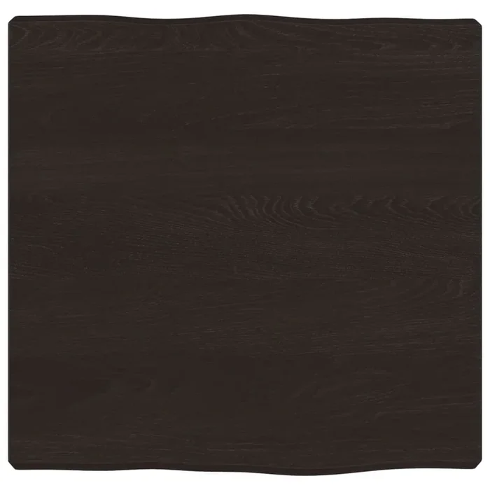 vidaXL Tablero mesa madera tratada borde vivo marrón 40x40x(2-4) cm