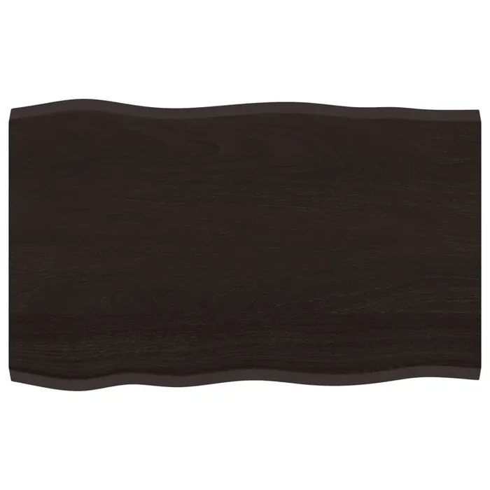 vidaXL Tablero mesa madera tratada roble borde vivo marrón 80x50x2 cm
