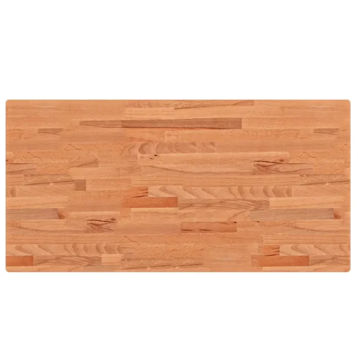 vidaXL Tablero rectangular de madera maciza de haya 100x50x4 cm
