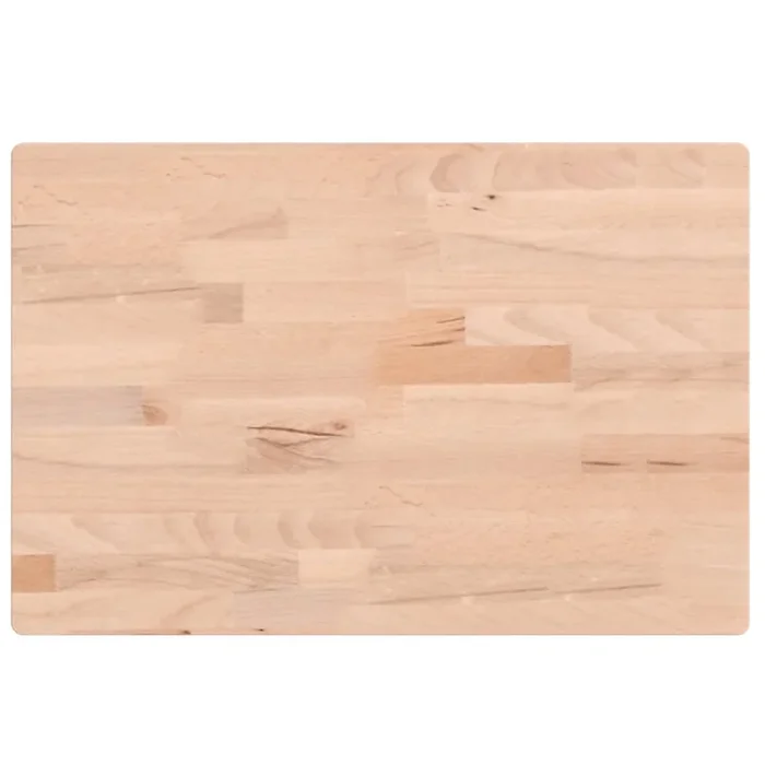 vidaXL Tablero rectangular de madera maciza de haya 60x40x2,5 cm (2)