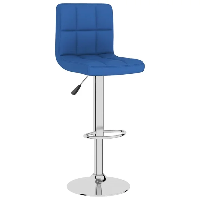 vidaXL Taburete de cocina de tela azul (2)